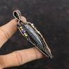Orthoceras Fossil Copper Pendant Wire Wrapped Pendant Handmade Titanium Beads Pendant Copper Designer Jewelry Gemstone Pendants Gift For Mom