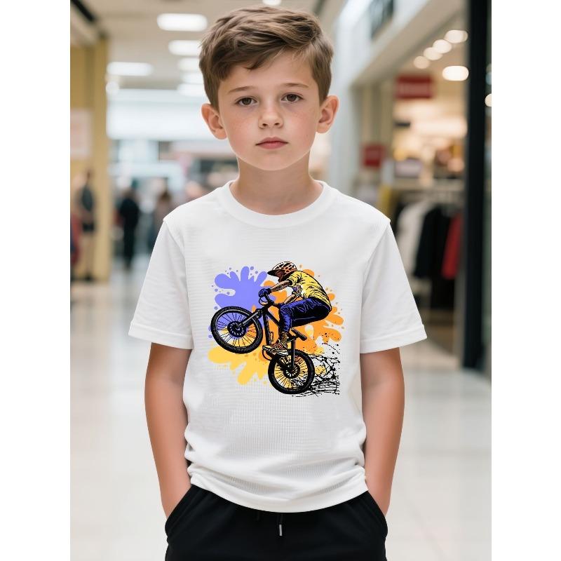 Boys Adventure Bike Rocket Crewneck Tee 110 белый