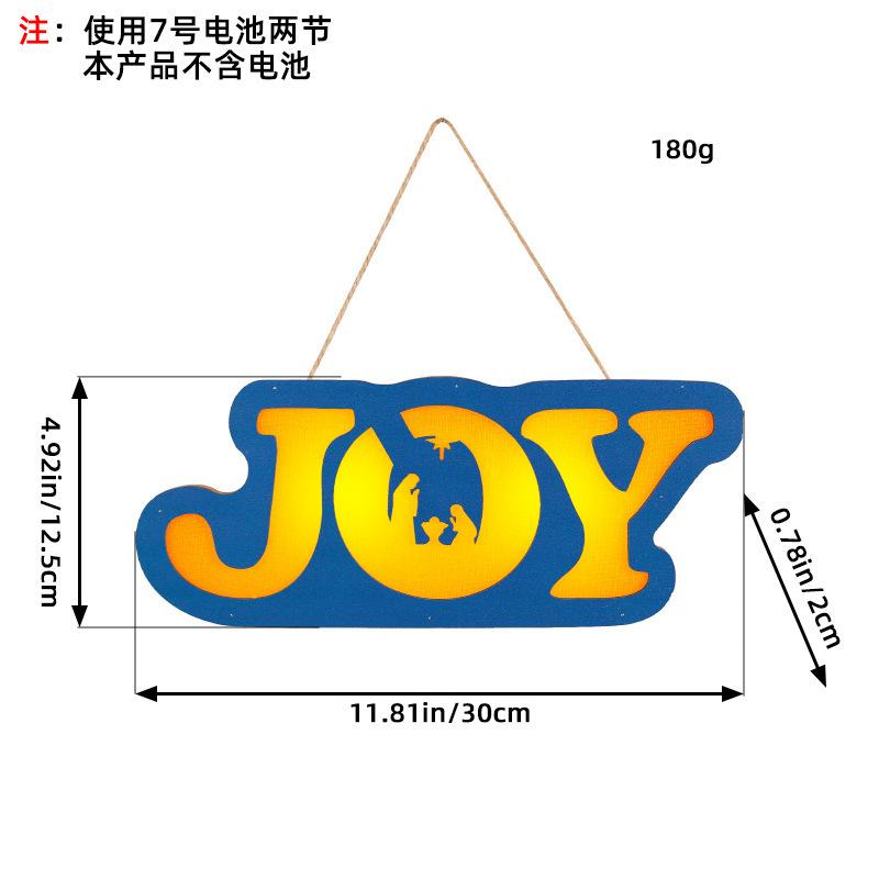 

Светящаяся деревянная подвеска-табличка Рождественское украшение Подвеска с буквами для подвешивания на дверь/окно торгового центра EE2-15 letter model