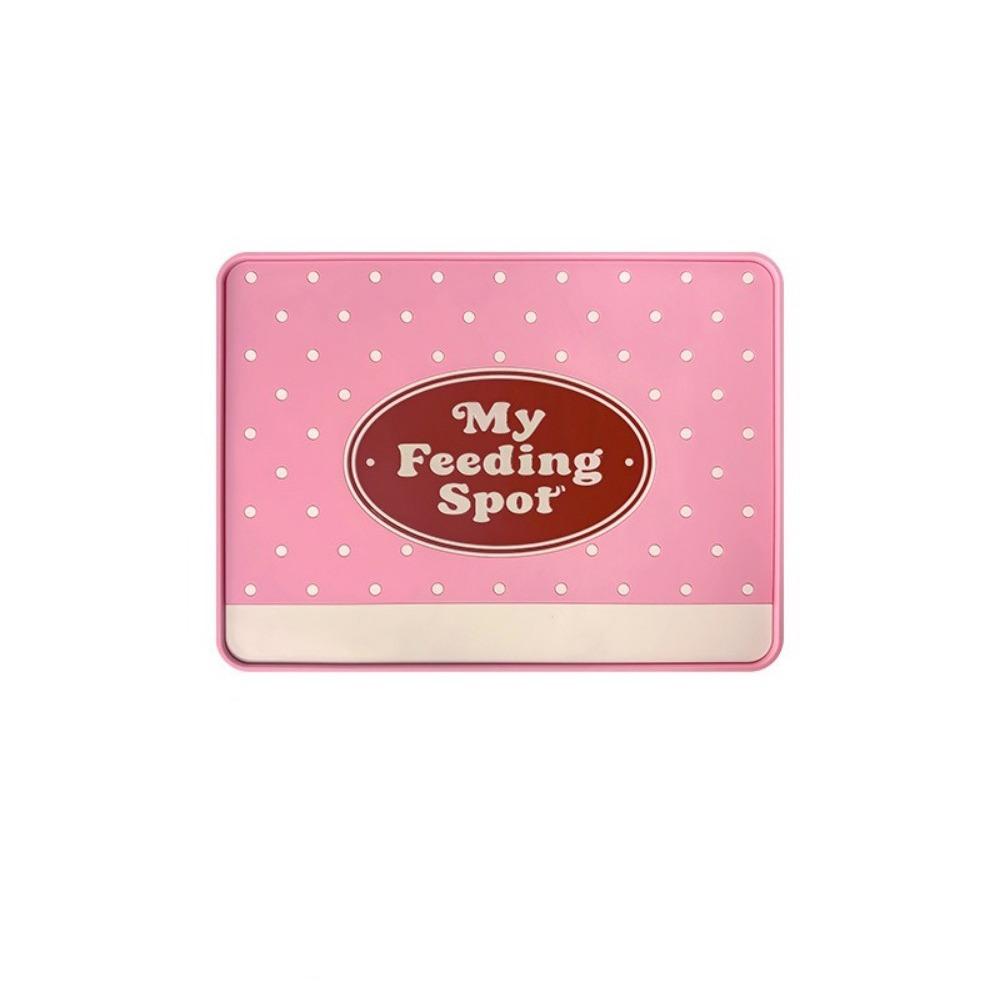 Anti-fouling Pet Placemat Non-slip Dog Food Bowl Mat Space Saving Pet Bowl Pad Floor Protector