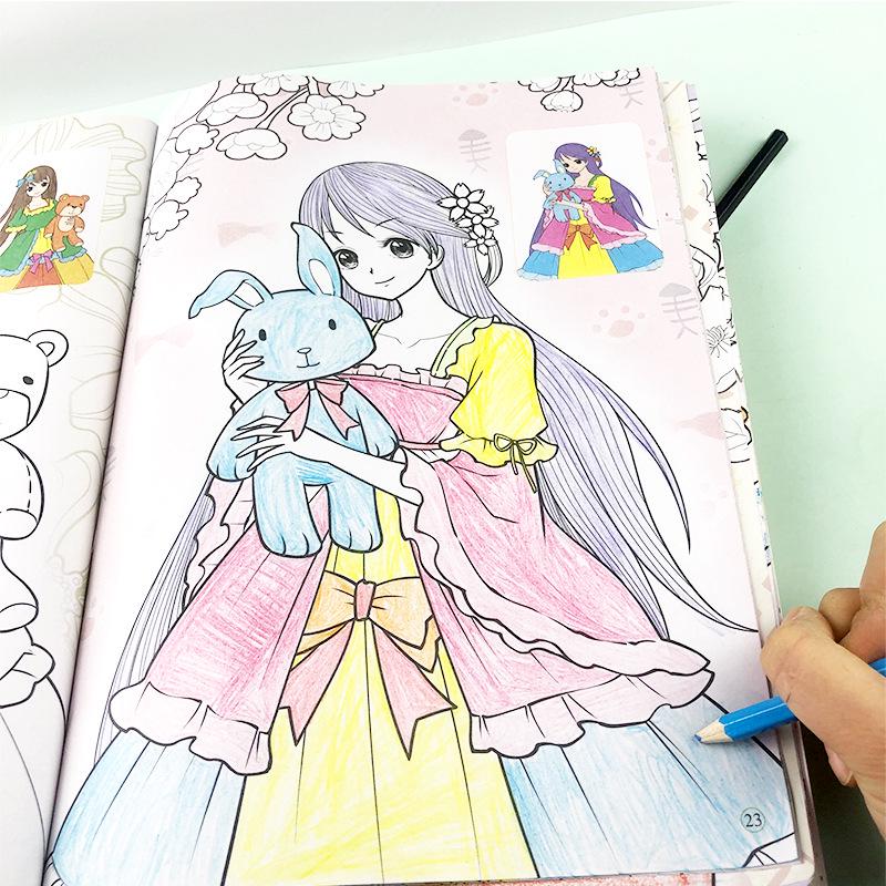 Princess Dress-Up Coloring Book for Girls Ages 3-10