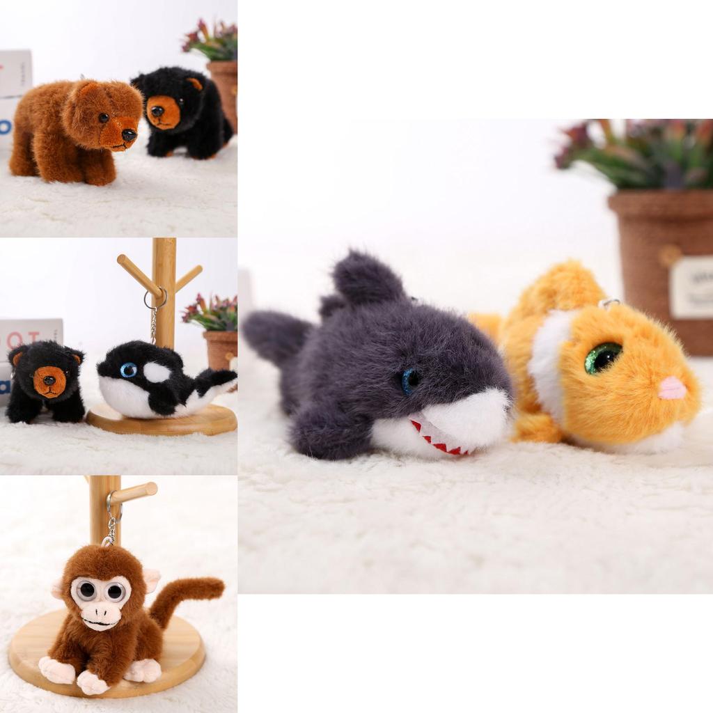 Underwater Animal Plush Keychain With Pp Cotton Filling For Girls Gift And Bag Decoration