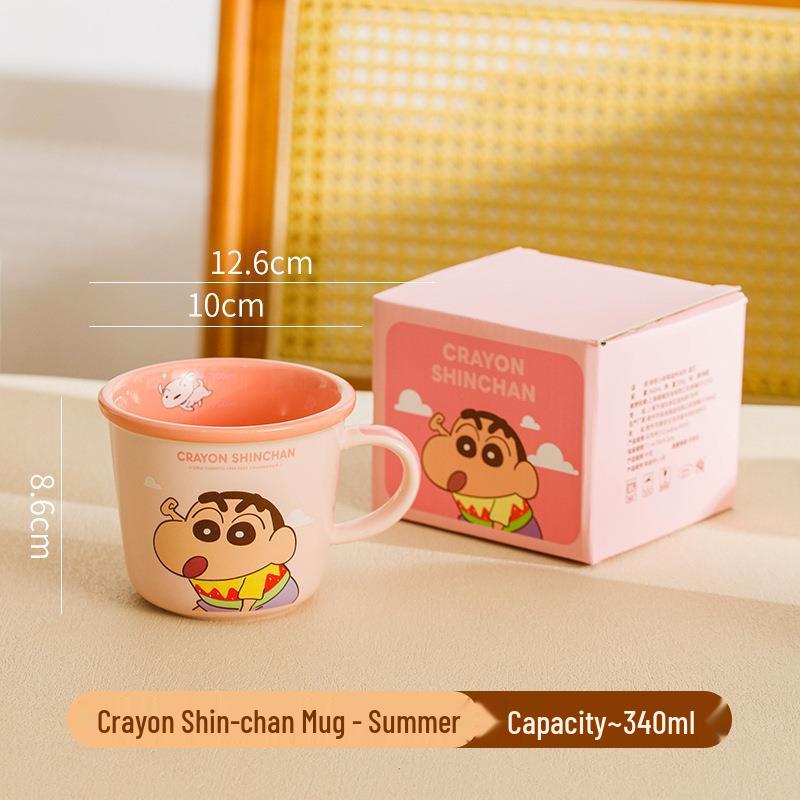 Crayon Shin-chan Cute Girls Ceramic Coffee Mug - Perfect for Home or Birthday Gift
