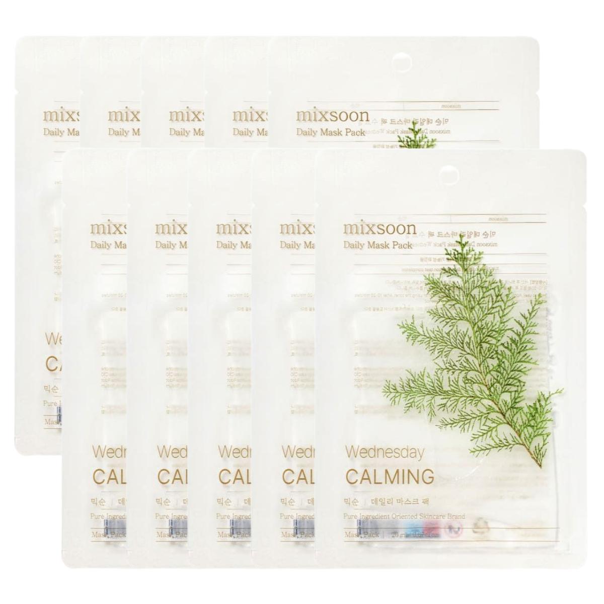 mixsoon Daily Mask Pack Wednesday Deep Hydration & Moisture Balance Facial Sheet 25ml (10 Sheets)