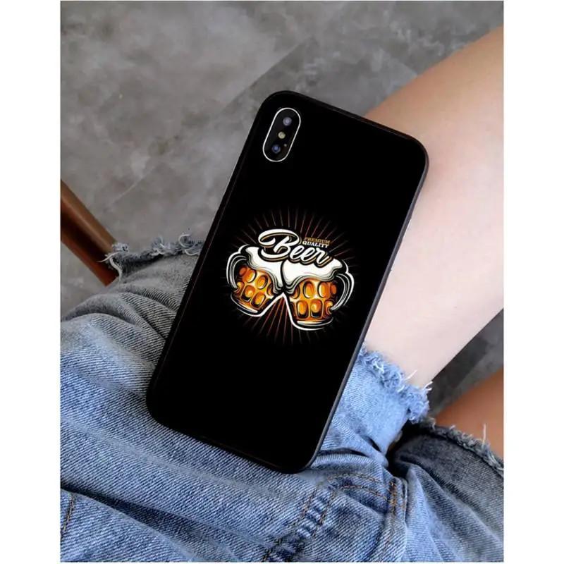 iPhone15 Pro mobile phone case Men's beer cup with foam mobile phone case is sent on behalf of others, painted and anti-drop.