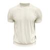 Men's Short Sleeve Jacquard T-Shirt, Loose Fit Crewneck Pullover, Breathable Moisture Wicking Vintage Casual Top