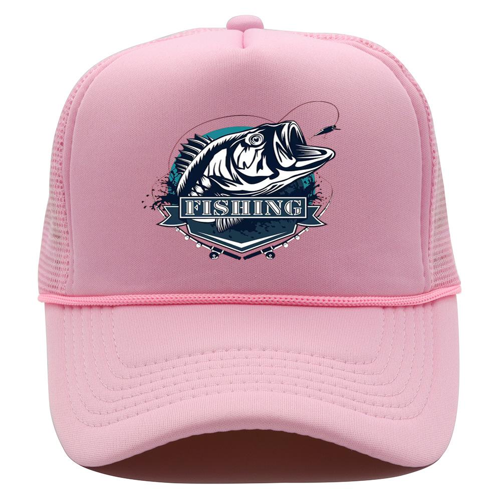 Outdoor Fishing Baseball Cap Recreational Fishing Shade Printed Cap Summer Bent Edge Sunscreen Truck Hat