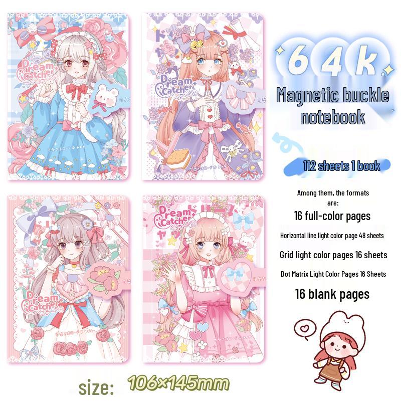 Cute Girly Japanese & Korean Notebook for DIY Stress Relief & Birthday Gifts