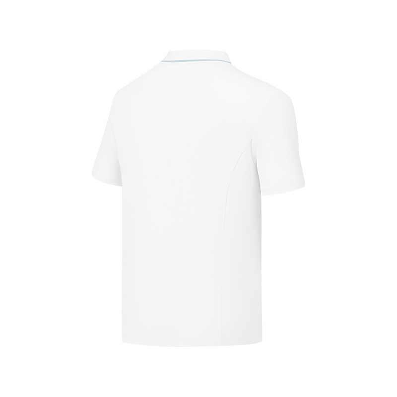 Skechers Basic Sports Series Simple Comfortable Versatile Slim Fit Short Sleeve Polo Shirt Women Tops Bright-White P225W142-0019