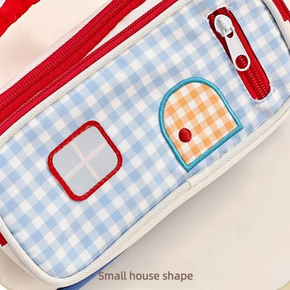 House Design Pencil Pouch Large Capacity Pen Bag Fashion Pencil Case  Student