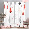 2pcs,2D Plane Printing Print Curtains Christmas Trees Snowflakes_e Versatile 100% Polyester (without Rod) Art Deco Festive