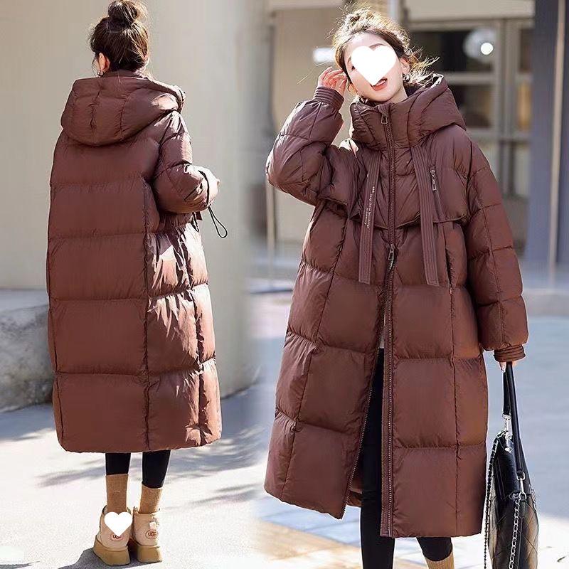 

«Длинное толстое зимнее хлопковое пальто в корейском стиле 2024 года» 2XL (recommended 155-175 jin) кофейный