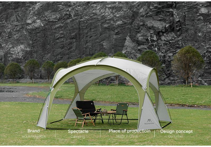 Moonlight White Dome Outdoor Camping Tent - Large Canopy with Screen and Curtains