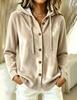 New European and American women's plush hooded cardigan solid color loose casual fashion sweater jacket