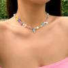 Boho Colorful Small Seed Bead Weave Flower Necklace for Women Handmade Short Choker Collar Neck 2026 Fashion Jewelry Accessories