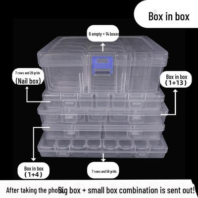 Transparente DIY Schmuck-Gitter-Aufbewahrungsbox mit Klappdeckel