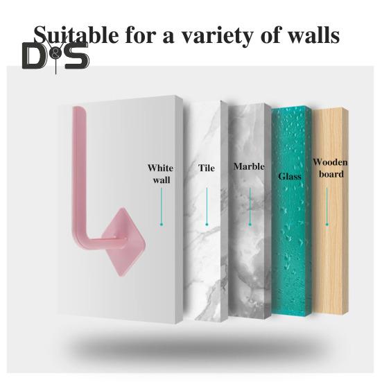 3Pcs Wall Hook Strong Load-Bearing Waterproof L-Shaped Traceless Hanger Traceless Bathroom Kitchen Hook