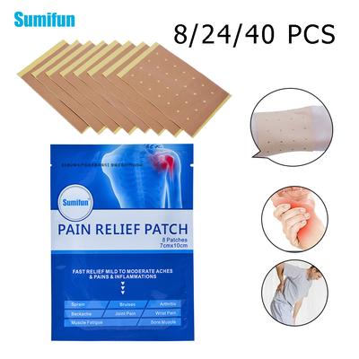 8/24/40/Pcs Pain Relief Patch Blue Muscle Pain Wrist Pain Bruises Stress Relaxation Plaster Joint Pain Killer