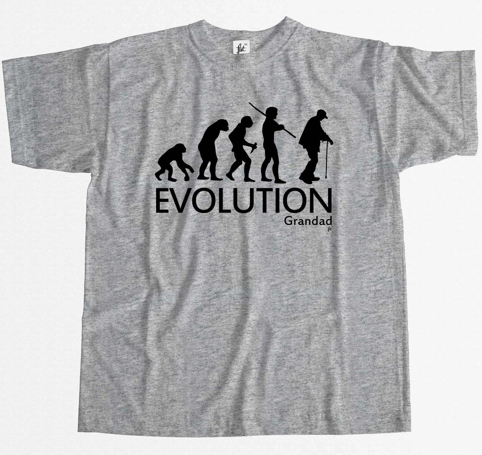 Evolution Grandad Funny Fathers Day Birthday Christmas Mens T-Shirt XXXL