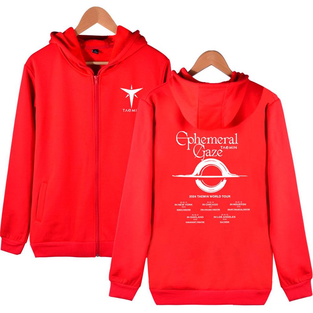 Fashion Women Men's Hoodie Taemin Ephemeral Print Comfortable Hoodie High Quality Autumn Men's Hooded Jacket Zipper Sweatshirt