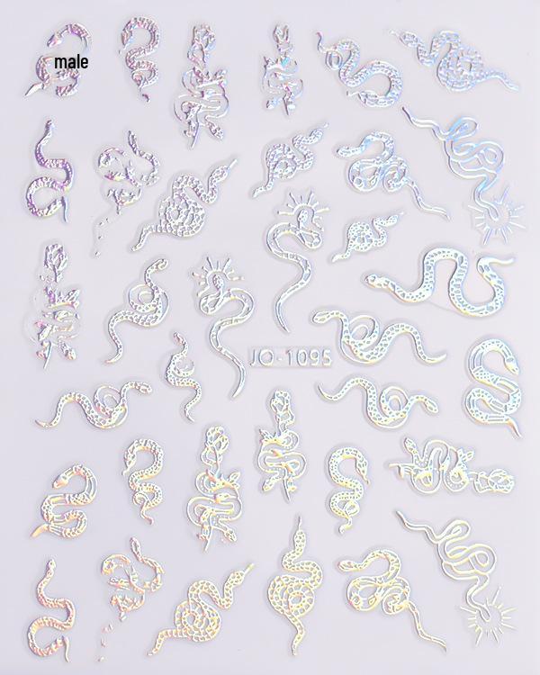 Aurora Style Silver Nail Stickers - Hot-Selling Nail Decals in Stock