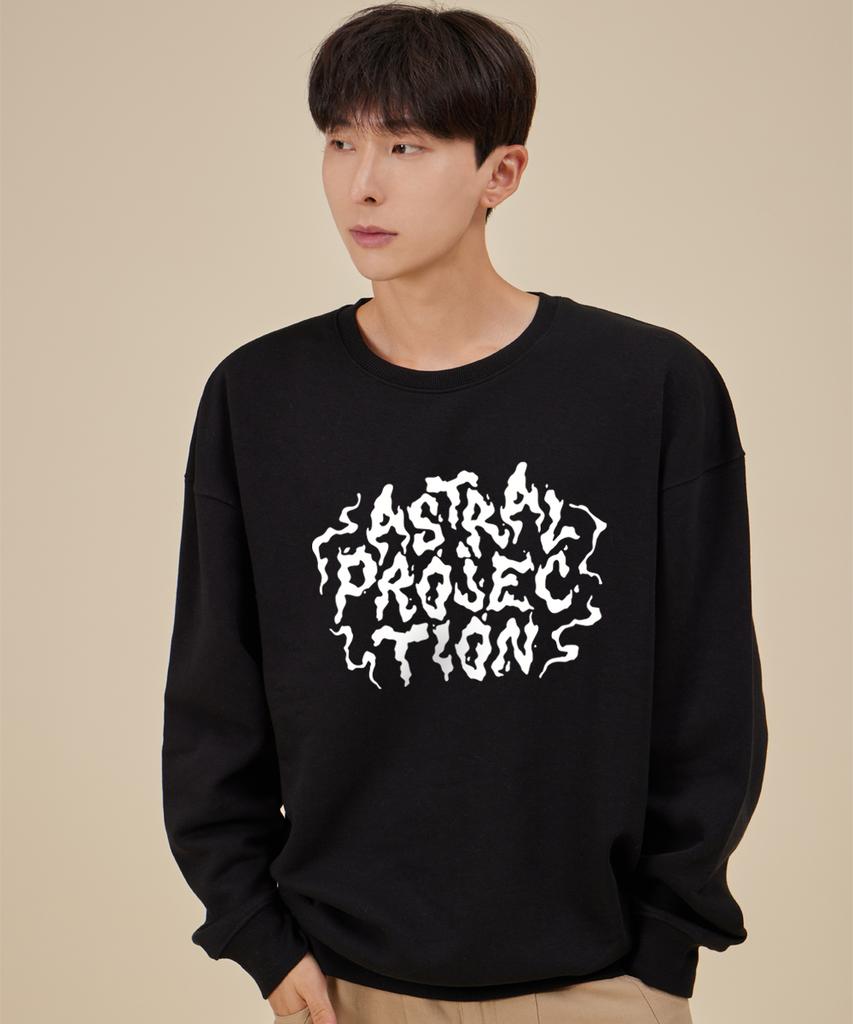 ASTRAL PROJECTION Hayes Lettering Loose Fit Sweatshirt_Black