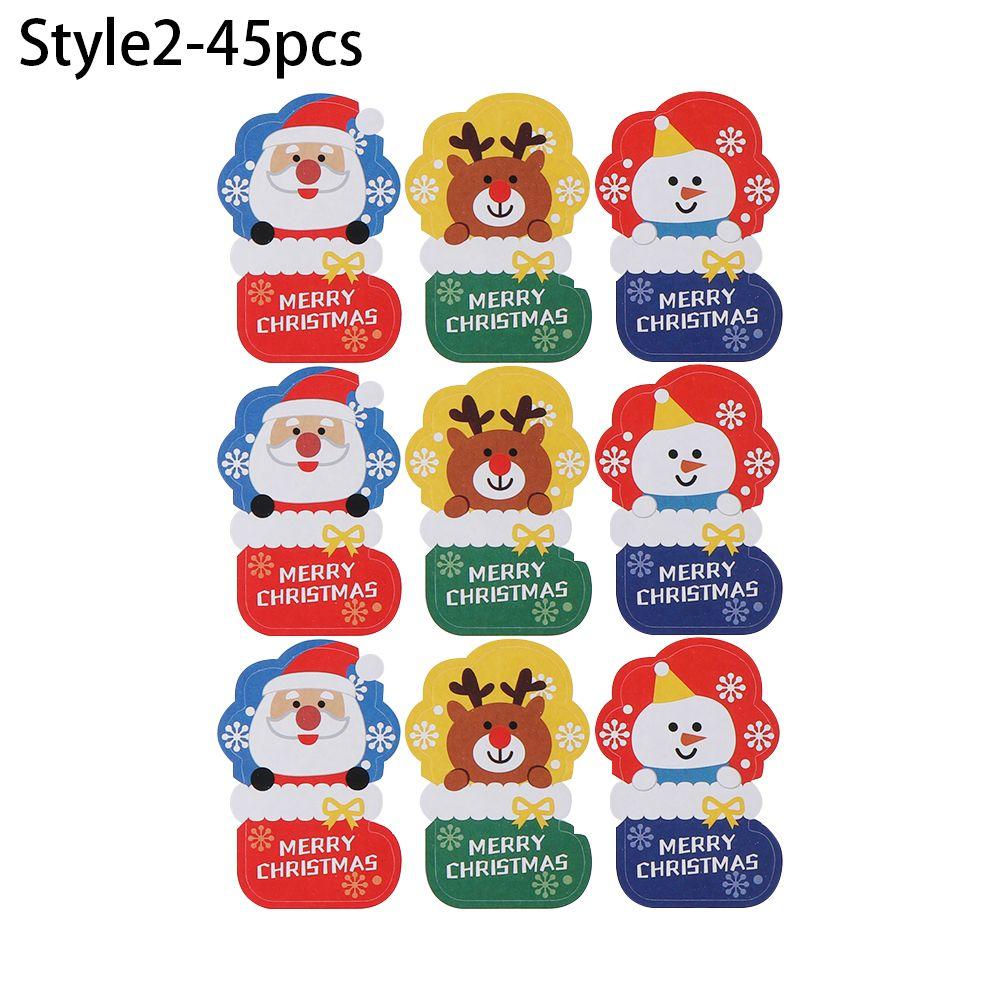 Decoration Package Label Biscuit Santa Claus Gift Paper Sticker Seal Labels Christmas Stickers