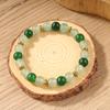 Two Tone Green Jade Beaded Bracelet With Gold Spacers Serene Fashion Jewelry For Men And Women Daily Wear Simple Versatile Accessory