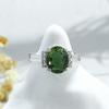 Simple design 925 Sterling silver ring synthetic color change zultanite oval 9*11 elegant fashion birthday gift for women
