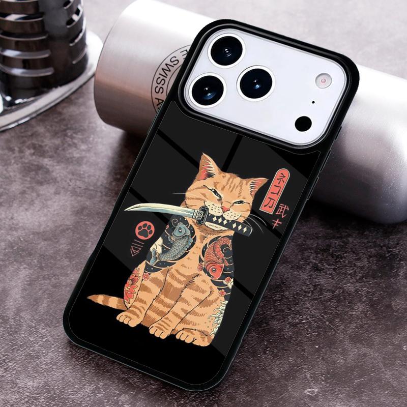 

Japanese Style Tiger Cat Shiba Inu Phone Case for iPhone 17 16 15 Pro Max Air 14 13 12 11 Plus Shockproof Cover iPhone 14 Pro Max