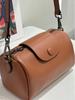 Genuine Leather Women's Cylindrical Crossbody Bag - Spring/Summer 2025 Light Luxury Collection