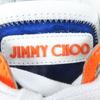 Pristine JIMMY CHOO sneakers DIAMOND Cobalt Neon Orange Calf leather Women 36 Used