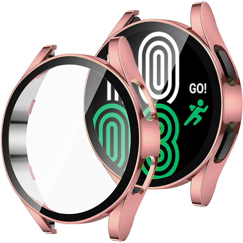 Glass+Case for Samsung Galaxy Watch 5 4 40mm 44mm Accessorie PC All-around Anti-fall Bumper Cover Watch5 Watch4 Screen Protector