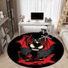 1pc Devil Horns Office Round Area Rug, Under Office Chairs Bedroom Living Room Home Decor, Room Deco, Available in Various Sizes