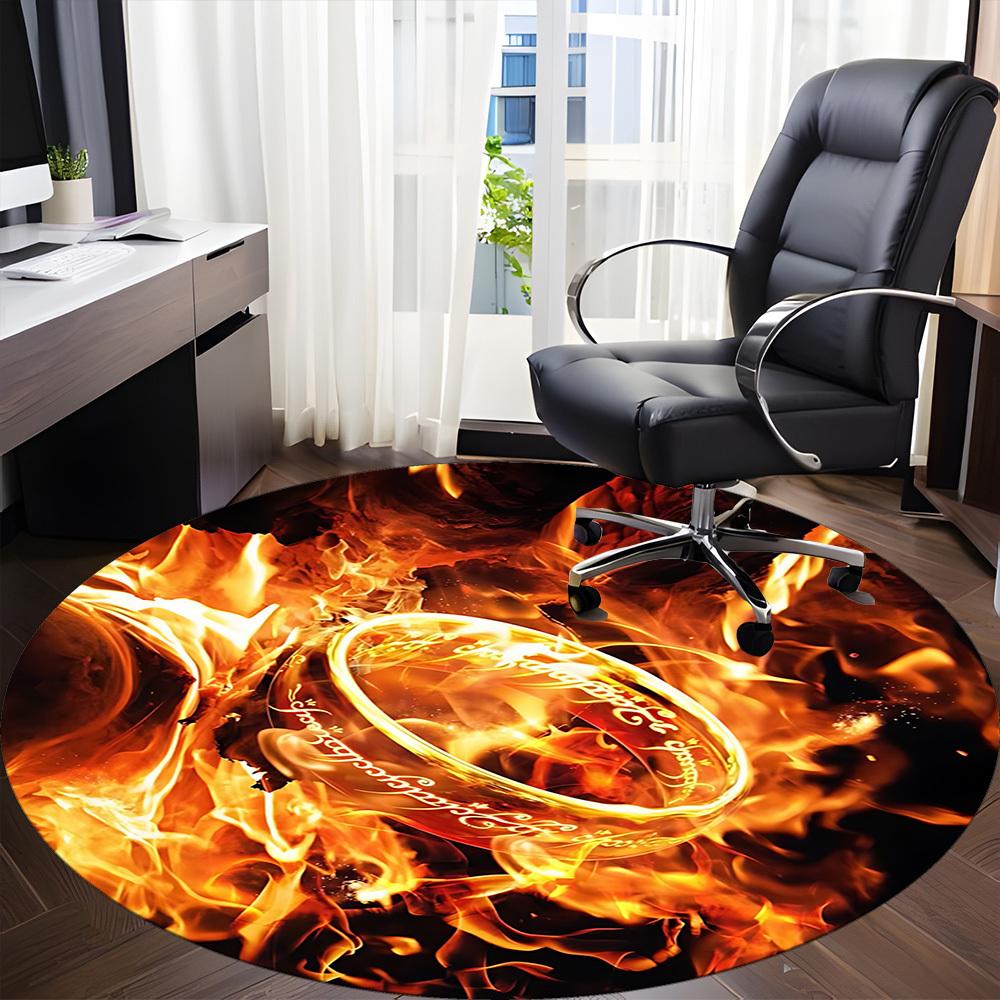 1pc The One Ring Carpet, Round Non-Slip Durable Large Size Office Carpet, Suitable for Office yy250908046