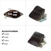 Leather change bag, mini cowhide zipper, thin small wallet, earphone storage bag, coin small change bag, simple