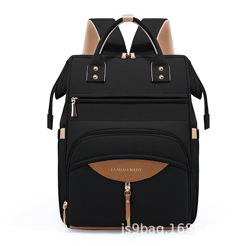Schoolbag Mommy Bag Large Capacity New Fashion Portable Maternal and Infant Bag Main Bag Up and Down Layered Removable Bottle Bag Mom Bag