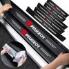 4Pcs Car Door Sill Scuff Plate Decor Carbon Fiber Stickers For 208 4008 3008 308 408 2008 5008 207 508 607 106 406