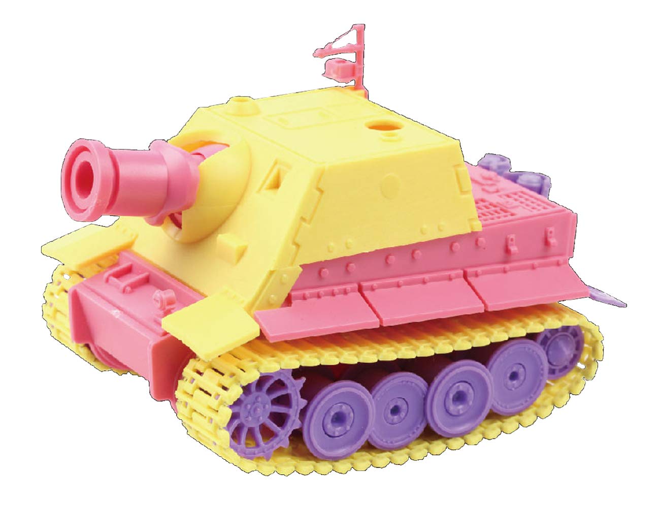 

Doyusha Colorful Cute Tank Series Storm Tiger Plastic Yellow No.3 (Germany) Pre-Colored Model,