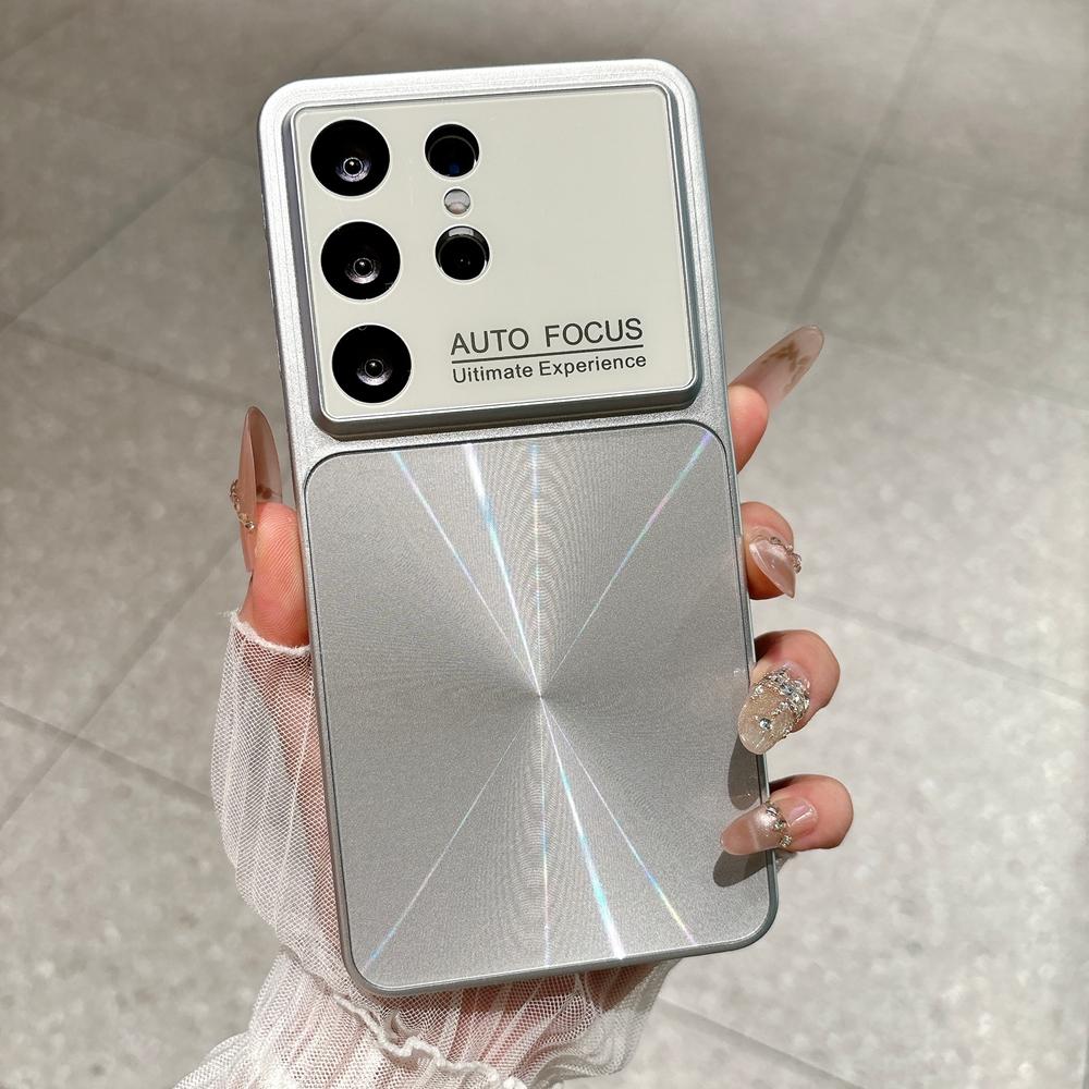 Aurora Große Fenster Hard Case für Samsung Galaxy S26 S2 Ultra S23 S24 Einfarbige Kamera Schutz Stoßfeste Hülle