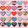 Colorful Gradient Rainbow Heart Shaped Alloy Brooch Pin Creative Heart Badge Set