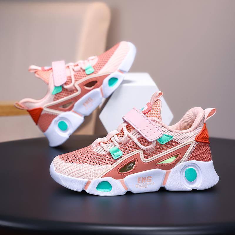 Fashionable Summer Children's Mesh Hollow Casual Shoes Boys' Sports Shoes Breathable, Lightweight, Non Slip Tennis Girls' Sports