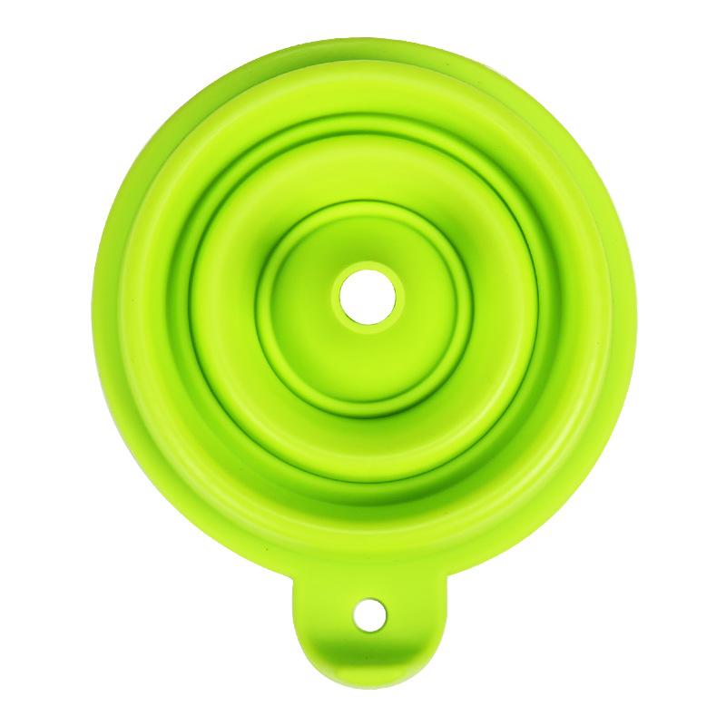 

Креативная мини-складная силиконовая воронка, бытовая телескопическая воронка для дозирования жидкостей, воронка для масла, воронка для вина, кухонные принадлежности зелёный