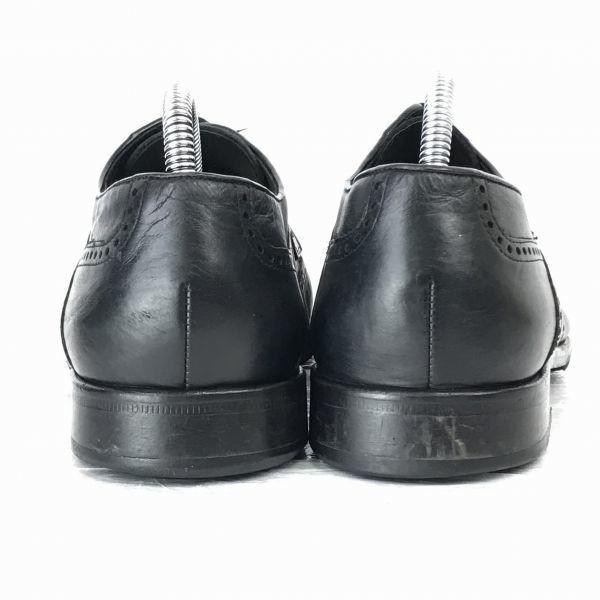 Lloyd Heavy Leather Wingtip 26.5 Black Dress Shoes Made In Germany(USED)