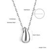 Simple Fashion Gold-plated Drop Pendant Necklace For Girls Stainless Steel Jewelry Personality INS Creative Niche Accessories