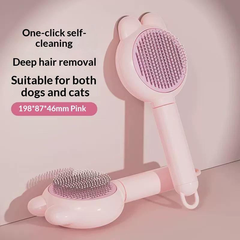 Self Cleaning Pet Grooming Brush Reduce Household Shedding Hair Remover Comb for Dogs Cats Pet Owners