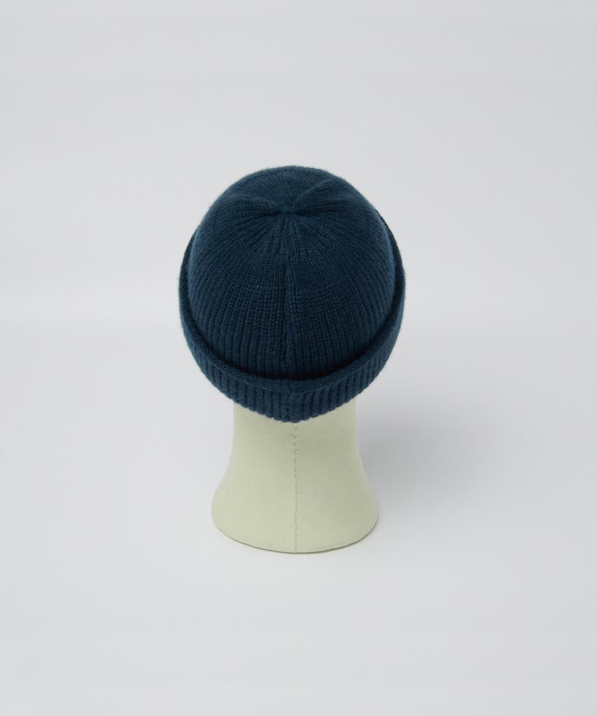 Lamolaeng Merino Wool Double Cuff Watchcap Navy