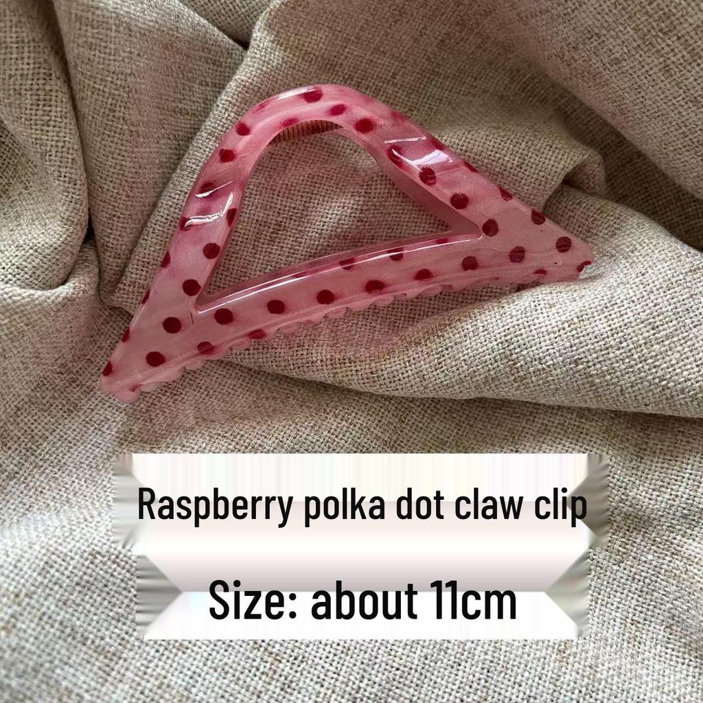 Koreanischer Eleganter Kürbisbogen Polka Dot Haarspange - Groß, Cremige Texturierte Hochsteckfrisur-Accessoire