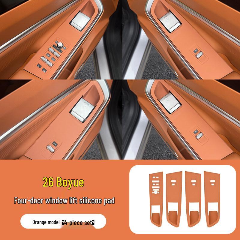 Silicone Protective Pad for 26 Geely Boyue Models - Console & Door Button Film