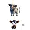Cute Cartoon Cow Pendant Hanging Ornament Car Rearview Mirror Decoration 5 Pair